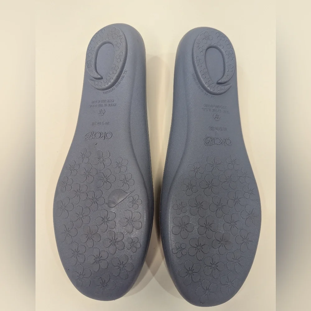 Oka B Taylor Women's Shiny Ballet Flats Purple/Gray Size 9